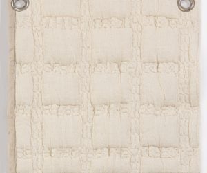 Amity home claudia quilt in broken white   textured grid pattern