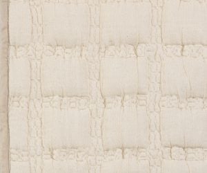 Amity home claudia quilt in broken white   crinkled grid stitching