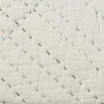 Amity home mendel quilt swatch in earth   multi colored hand stitching