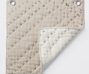 Amity home mendel quilt swatch in earth   textured kantha stitching