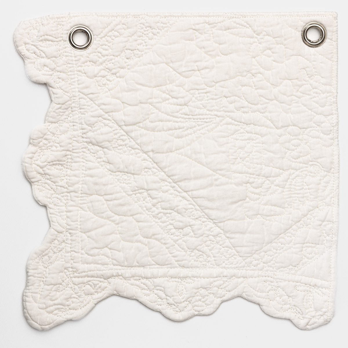 Amity home zella quilt swatch in vanilla   intricate quilting pattern