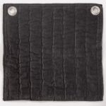 Amity home ethan quilt swatch in charcoal   quilted texture with grommets