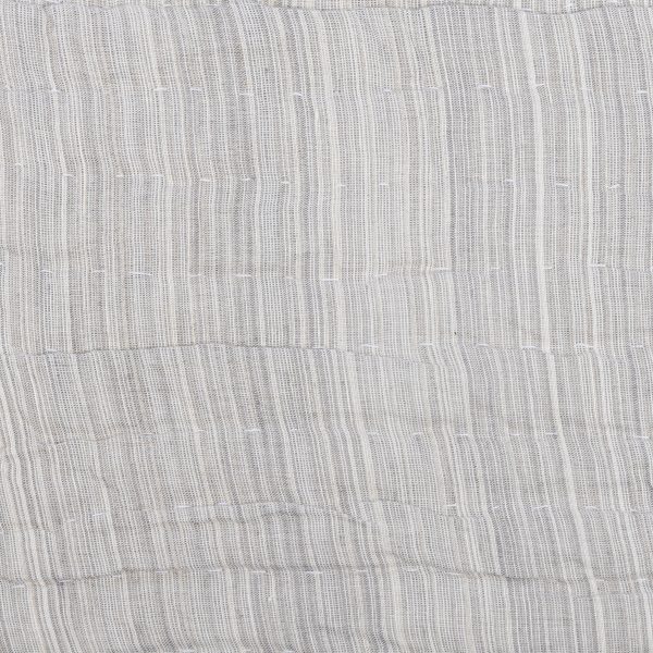 Amity Home Luce Quilt Swatch in Light Grey - Hand-Stitched Fabric