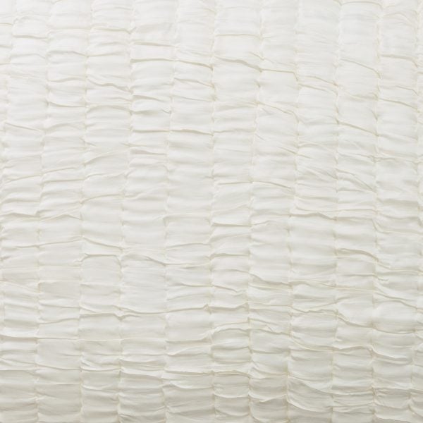 Amity Home Hadon Quilt Swatch in Ivory - Ruched Texture Detail