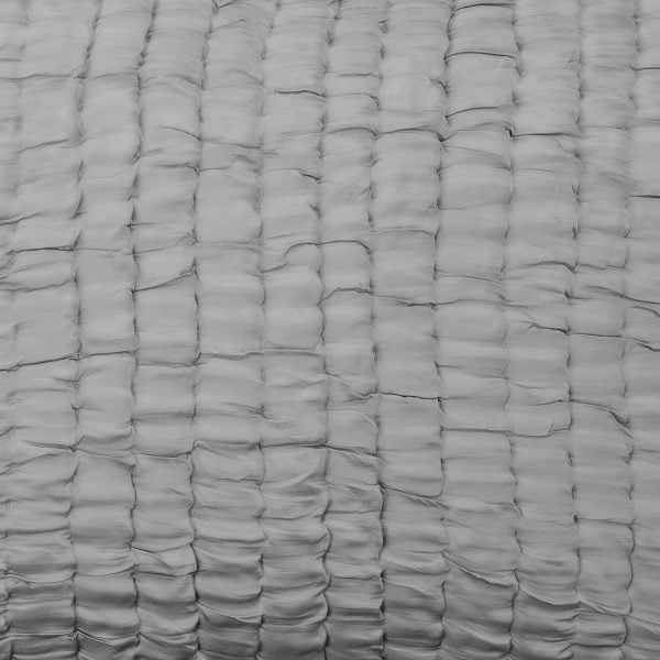 Amity Home Hadon Quilt Swatch in Grey - Textured Box Quilt