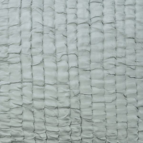 Amity Home Hadon Quilt Swatch in Sea Glass - Puffy Box Stitched Texture