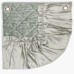 Amity home estrella quilt swatch in sea glass   quilted velvet  ruffled fabric