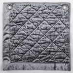 Amity home simona quilt swatch in steel blue   diamond quilted velvet texture