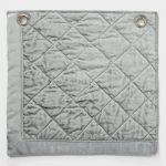 Amity home simona quilt swatch in limestone   diamond quilted velvet texture
