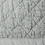 Amity home simona quilt swatch in limestone   diamond quilted velvet texture
