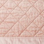 Amity home simona quilt swatch in petal pink   diamond quilted velvet texture