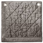 Amity home simona quilt swatch in ash grey   diamond quilted velvet