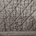 Amity home simona quilt swatch in ash grey   diamond quilted velvet texture