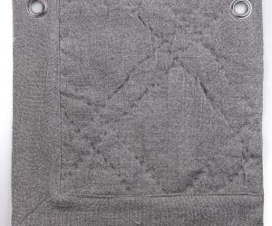 Amity home kyler quilt swatch in grey   diamond quilted texture