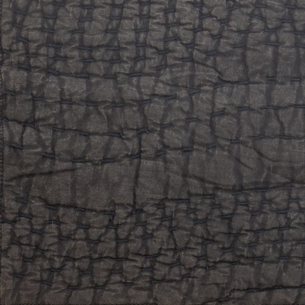 Amity Home Slade Quilt Swatch in Steel Blue - Hand-Stitched Texture