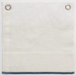 Amity home tyne sheet swatch in ivorysteel blue   embroidered edge