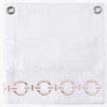 Amity home bellagio sheet swatch in petal pink   chain link embroidery