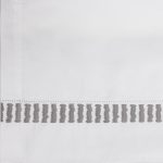 Amity home savona sheet swatch in whitegrey   textured embroidery