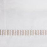 Amity home savona sheet swatch in whiteoyster   textured embroidery