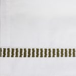 Amity home savona sheet set swatch in whitelaurel   textured embroidery