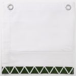 Amity home turin sheet swatch in whitekale   embroidered triangle border