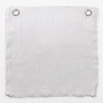 Amity home brisbane sheet swatch in white   textured linen with grommets