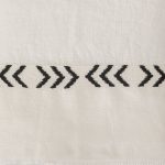 Amity Home Kith Sheet Swatch in Ivory/Asphalt - Chevron Embroidery