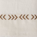 Amity home kith sheet swatch in ivorysaddle   embroidered chevron pattern