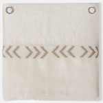 Amity home kith sheet swatch in ivorysaddle   embroidered chevron pattern