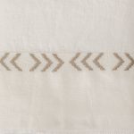 Amity home kith sheet swatch in ivorywheat   embroidered chevron pattern