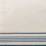 Amity home nell sheet swatch in cream with adriatic   embroidered stripes
