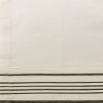 Amity home nell sheet swatch in laurel   cream fabric with embroidered stripes