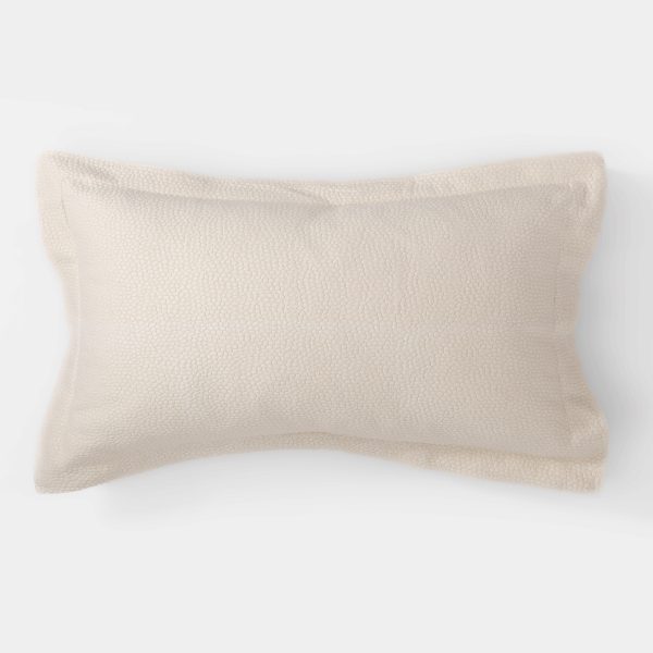 Amity home sitka sham king in creamy beige   textured waffle weave