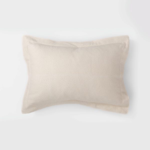 Amity home sitka sham standard in cream   subtle dotted texture