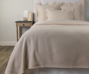 Amity home santiago matelasse in sandshell   pebbled texture