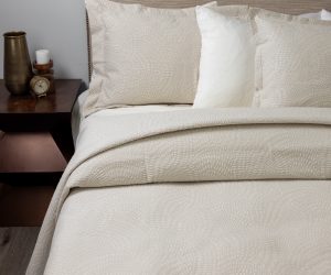 Amity home rio matelasse in natural   textured swirl pattern