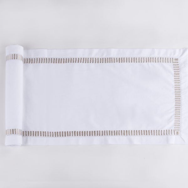 Savona Table Runner, Oyster