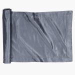 Amity home lia velvet table runner in steel blue   luxurious soft texture