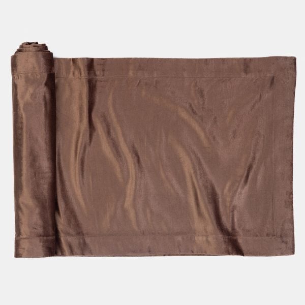 LIA VELVET TABLE RUNNER, COPPER