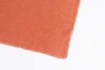 Amity home ranier linen table runner in burnt sienna   frayed edges