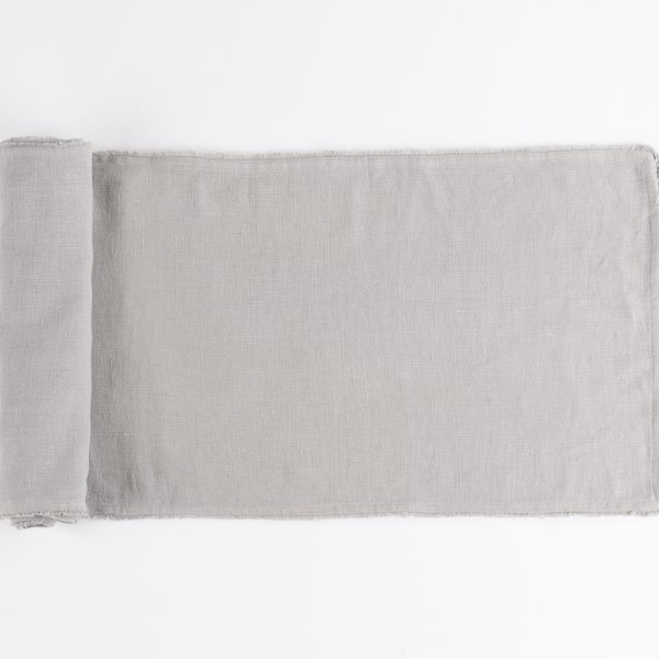 Ranier Linen Table Runner, Grey