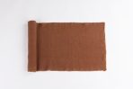 Amity home ranier linen table runner in saddle   natural linen weave