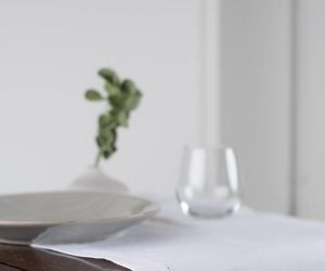 Amity home murano table runner in white   delicate hemstitch detail