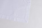 Amity home murano table runner in white   delicate stitched border