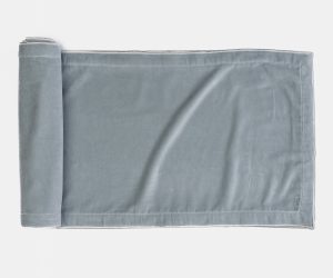 Amity home sloane table runner in mineral   plush velvet texture