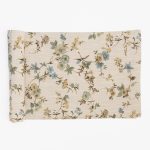 Amity home elissa table runner in floral beige   elegant botanical pattern