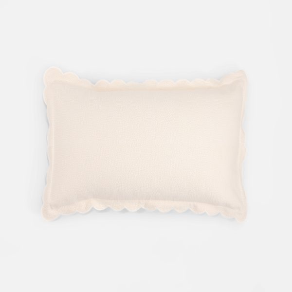 Amity home hugo matelasse sham in sandshell   scalloped edge