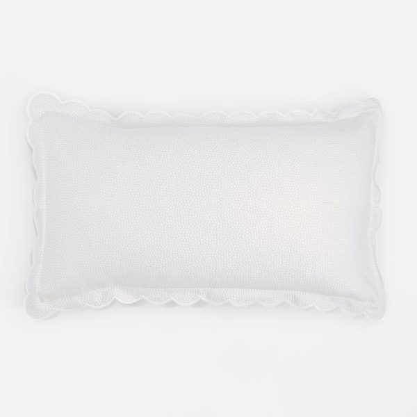 Amity home hugo matelasse sham in white   scalloped edge