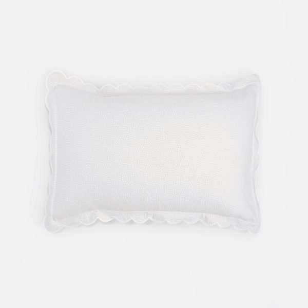 Amity home hugo matelasse sham in white   scalloped edge design