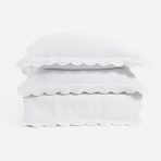 Amity home hugo matelasse in white   scalloped edge design